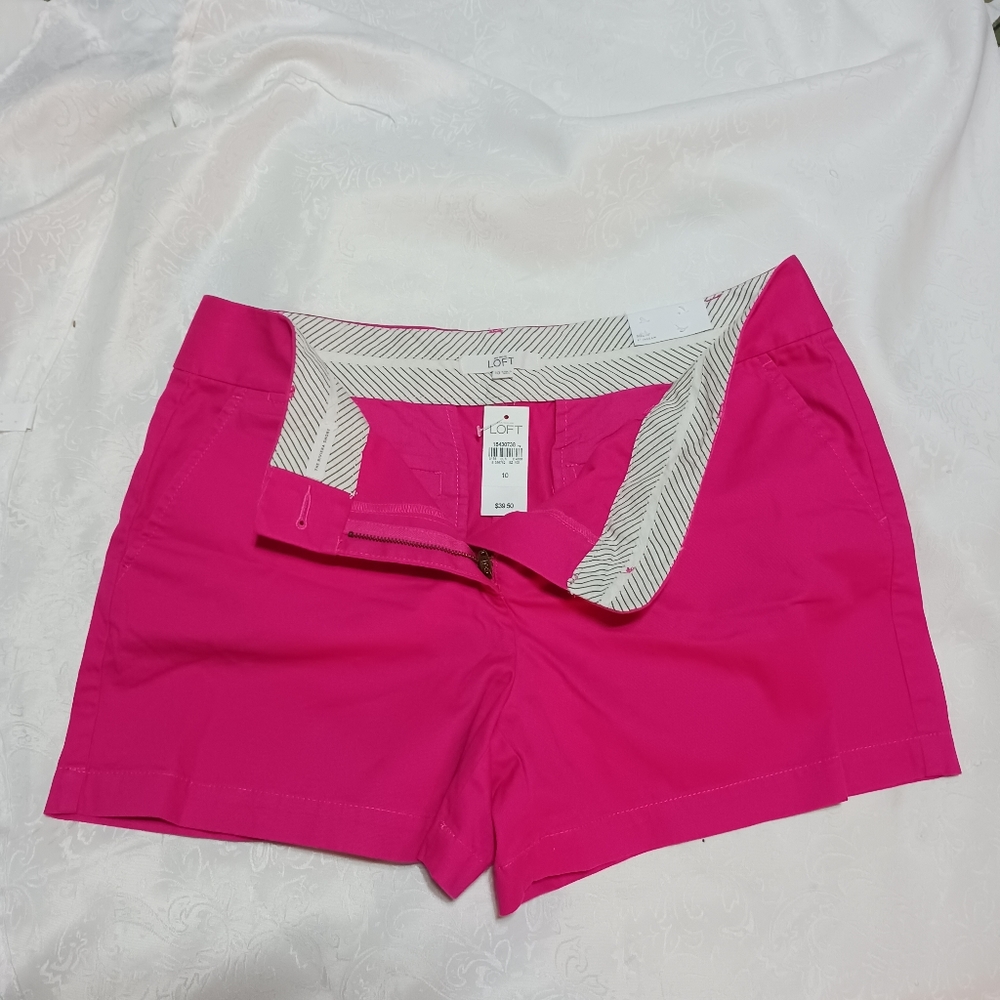 Ann Taylor Loft Size 10 Womens Shorts Chino The Riviera Short Casual Mid…